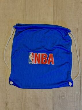 NBA Logo Drawstring Mesh Bag Sporty Jersey Gym Sack Sports Preppy Fitness Gear